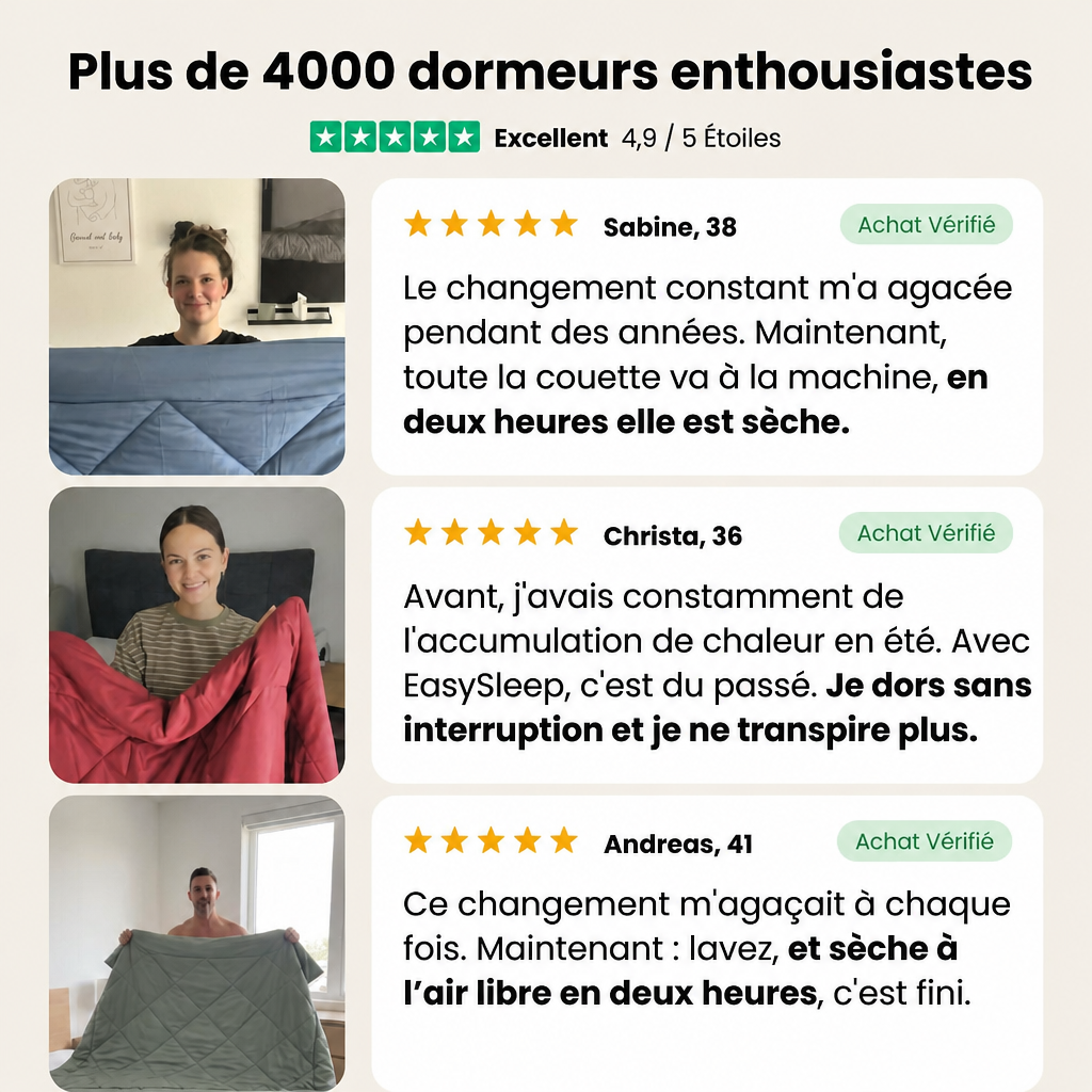 Couverture NuitFacile + 2 oreillers DouxNuage offert
