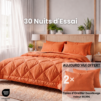 Couverture NuitFacile + 2 oreillers DouxNuage offert